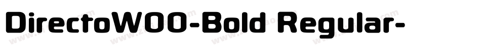 DirectoW00-Bold Regular字体转换